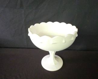 Vintage Indiana Milk Glass Pedestal Compote Dish
