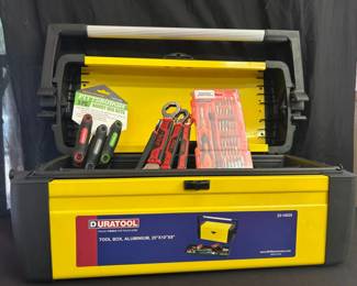 Duratool Tool Box, Aluminum w/ Handy Tools