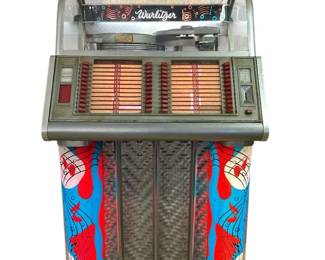 1960s Vintage Wurlitzer 3015 Compact Americana Jukebox 48 Record, Dual Coin