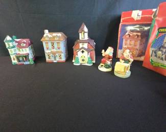 Christmas Village And Figurines 