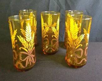 Vintage Wheat Pattern Glasses