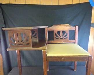 Vintage Gossip Bench Telephone Chair
