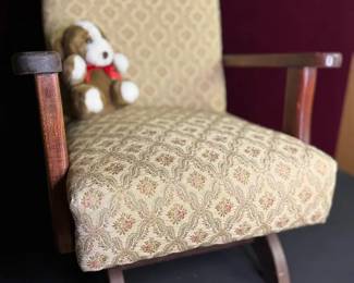 Irresistible Vintage Childrens Rocking Chair In Beautiful Condition