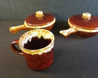 Vintage Hull Pottery Brown Drip Glazed Soup, Stewart, Chili Casserole Bowls