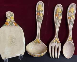 1970s Vintage Arnels Large Mushroom Wall Decor Lot 2 Of 2 