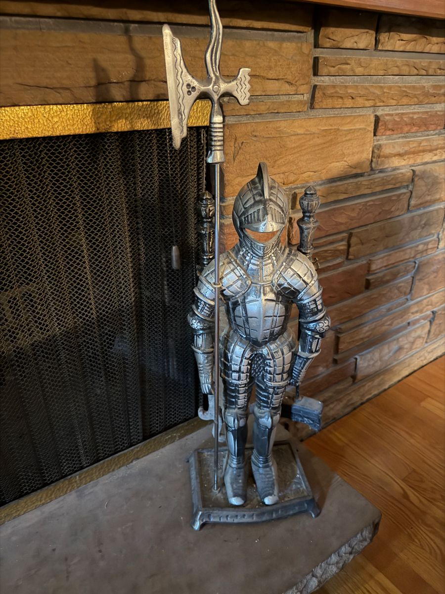 Knight in Armor Fireplace implements