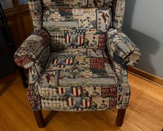 Take me out to the ballgame upholstered chair