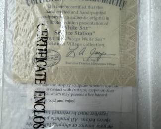 Hawthorne Christmas Collection Chicago White Sox Service Station New in Box