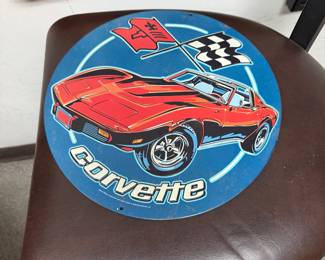Corvette Enamel sign
