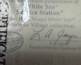 Hawthorne Christmas Village Chicago White Sox Service Station New In Box