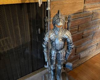 Knight in Armor Fireplace implements