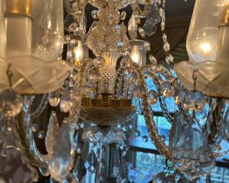 #118 - $600- Crystal chandelier-83x36 crystal - chandelier fee to take down $75 for buyer to pay that charge. 