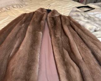 #96 - $325 - Mink 3/4 jacket light brown - SIZE approx
