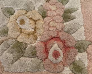 #1 - $60 - Chinese carpet beige and pink 60x41.5