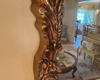 #10 - $100 - Victorian wall mirror painted gold 39tx60w