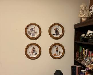 #98 - $60 for set - 4 - Norman Rockwell plates 13.5 round
