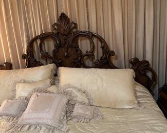 #84 - $500 - Italian style - King headboard 84wx5feett mattress is optional - Buy all 5 pieces for $1400
