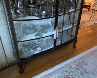 #37 - $350 - Art deco curio cabinet 47wx50tx13d
