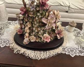 #67 - $400 - Large Porcelain Capodimonte made in Italy Stilart-Longobaroi of Gregorio flower composition bisque 16x16 great shape
