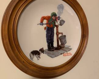 #98 - $60 for set - 4 - Norman Rockwell plates 13.5 round