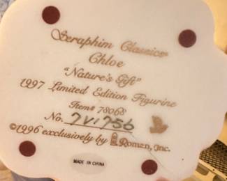 #115 - $ - Seraphim Classics - Chloe "Natures gift" item # 78068       ##7V1756 - 1997 Limited edition