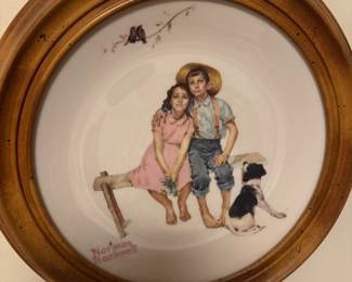 #98 - $60 for set - 4 - Norman Rockwell plates 13.5 round