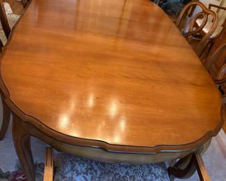 #30 - $200 - French Provincial style quality wood room table with  68wx43dx29t
