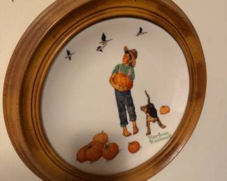 #98 - $60 for set - 4 - Norman Rockwell plates 13.5 round