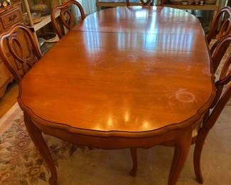 #30 - $200 - French Provincial style quality wood room table with  68wx43dx29t