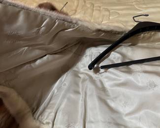 #93 - $200 - Grey mink shawl good condition
