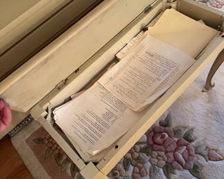 #13 - $250 - White Claire De Lune piano - Grand Piano co. inc. Morgantown NC with bench