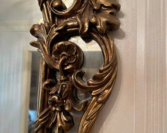 #3 - $150 - Victorian mirror painted gold 55tx31w - composite 
