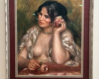 Pierre-Auguste Renoir 'Gabrielle a la rose' Framed Artwork