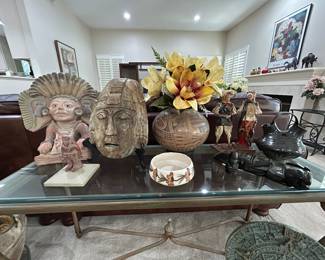 Mayan Warrior, Aztec Sun Stone Calendar, Marble, Onyx  Home Decor