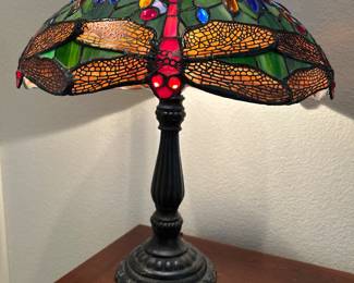 Dragonfly Stained Glass Lamp