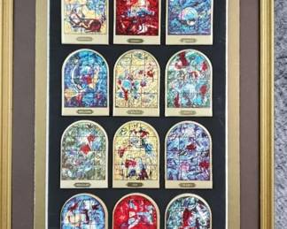 Marc Chagall Print CollageHadassah Synagogue Stained Glass Windows