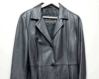 Womens Long Winlit Sz Medium Leather Coat