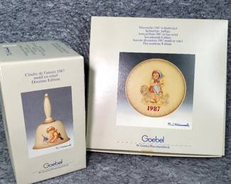 1987 Goebel Hummel Annual 6inch Bell  7.25inch Plate