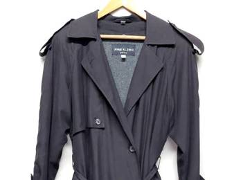 Womens Anne Klein Sz 8 Petite Trench Coat with Removable Liner