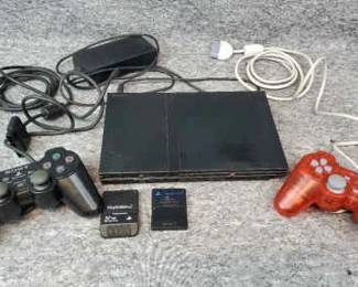 Sony PS2 PlayStation 2 Slim Console and 2 Controllers