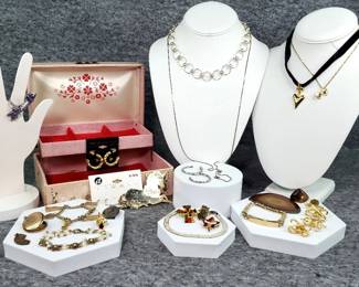 Ring, Pins, Necklaces, Earrings