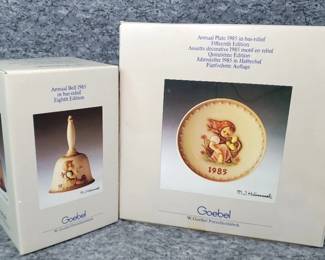 1985 Goebel Hummel Annual 6inch Bell  7.25inch Plate