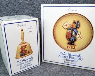 1983 Goebel Hummel Annual 6inch Bell  7.25inch Plate