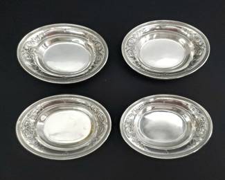 Set of 4 Reed Barton Small Rimmed Bowls