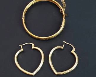 14K Gold Earrings, Child GF Bracelet