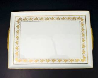 Richard Ginori Italy Rare Torino Tray Gold Edge Scrolls