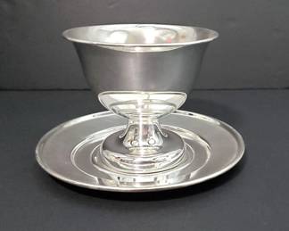 Silverplated Footed Bowl and Dish Set