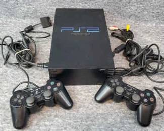 Sony PlayStation 2 Console and 2 Controllers