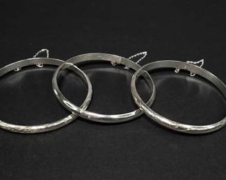 3 Sterling Silver Bracelets