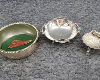 Sterling and Silverplated Trinket Bowls and Salt Cellar